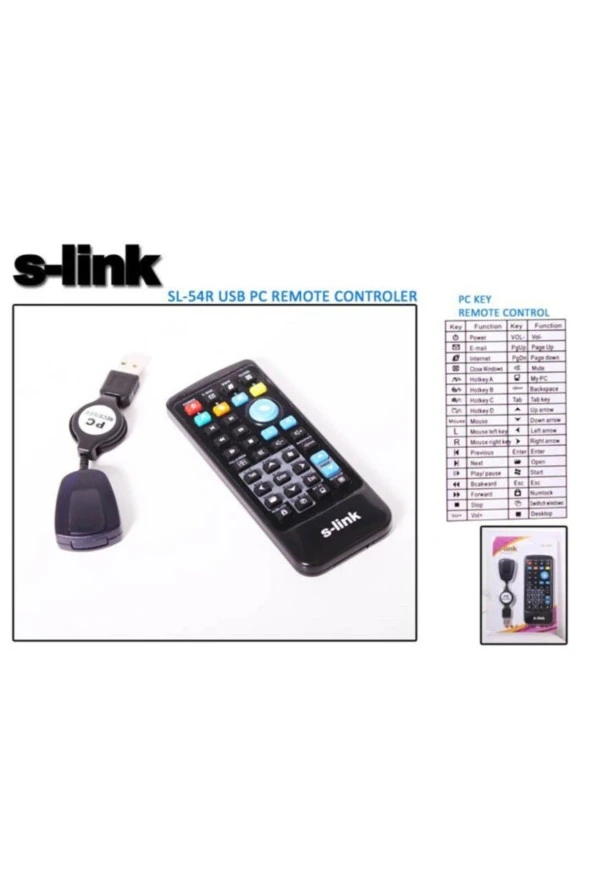S-LINK SL-54R SUNUM KUMANDASI USB 80CM KABLO - 2