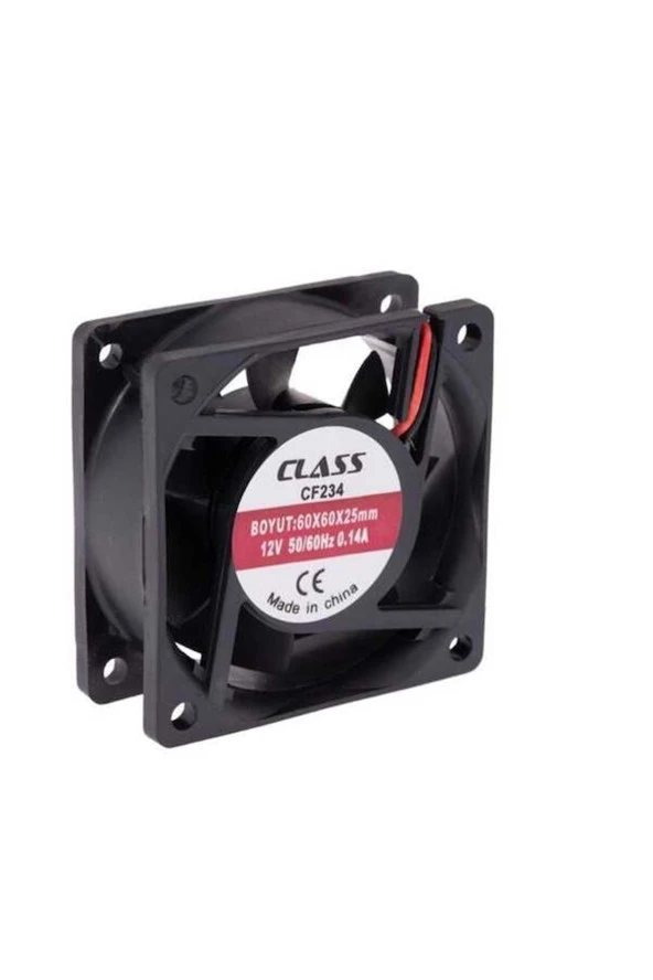 CLASS CF234 AKSİYEL FAN 60x60x25 12 VOLT  50-60HZ  0.14A FAN META