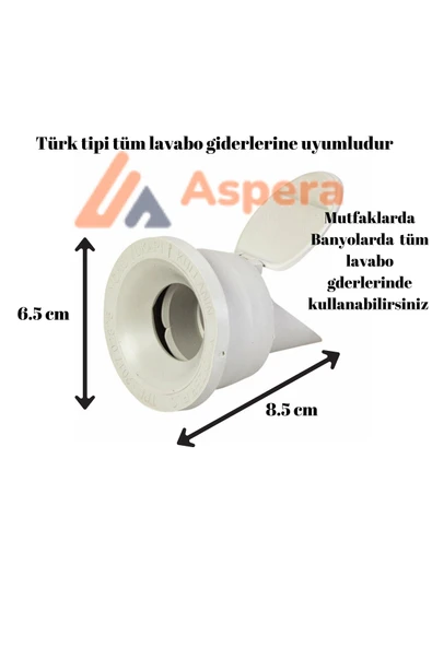 2 Adet Koku Önleyici Çekvalfli Adaptör Conta 50 Tüm Lavabolar - 2