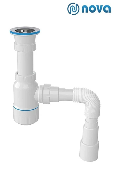 1 Kalite Körüklü Tahliye Taslı Lavabo Evye Sifonu Depolu Lavabo Evye Gider Borusu