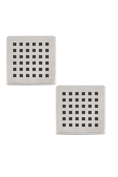 DESIPHON 2 Adet Paslanmaz Çelik Kare Delikli Banyo Yer Süzgeç Izgarası Üst Kapak 10X10 Süzgeç Uyumlu