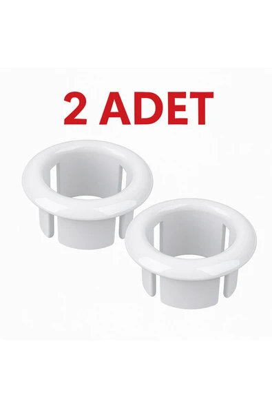DESIPHON 2 Adet Beyaz Lavabo Taşma Yüzüğü Evye Taşma Deliği Kapağı Plastik Gider Aksesuarı Uyumlu