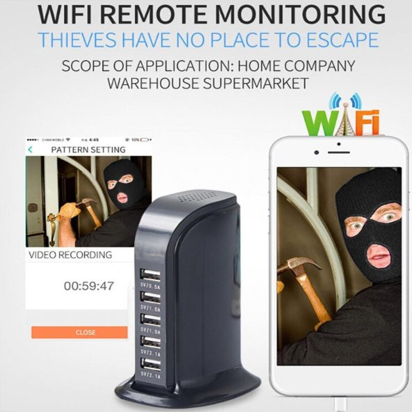 USB ŞARJ VİDEO KAYDEDİCİ BEBEK KAMERA FULL HD 4K 1080P WİFİ SINIRSIZ MESAFE UZAKTAN İZLEMELİ TUYA 66 - 5