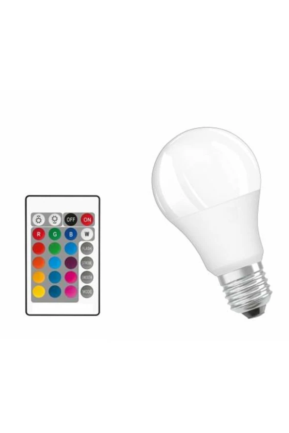 LED AMPUL 5W 2 Sİ BİR ARADA RGB+BEYAZ 16 FARKLI RENK UZAKTAN KUMANDALI LED AMPUL ALTA LED