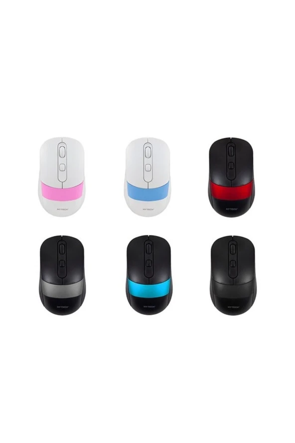 MOUSE KABLOSUZ 1600 DPI 2.4GHZ OPTİK SENSÖRLÜ 10 METRE UZAKLIK SİYAH/KIRMIZI USB MOUSE HYTECH HY-M96