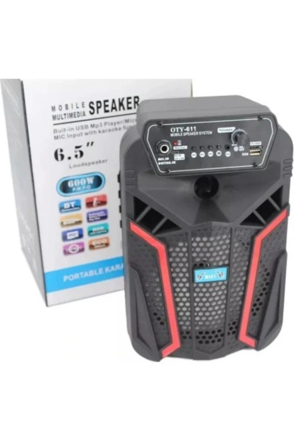 OTY-611 USB+FM+TF+AUX BLUETOOTH DESTEKLİTAŞINABİLİR HOPARLÖR