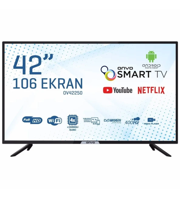 Led Tv 42" 106 Ekran Full Hd Android Smart Led Tv Dahili Uydu Alıcısı-Wifi Tv Onvo Ov42250