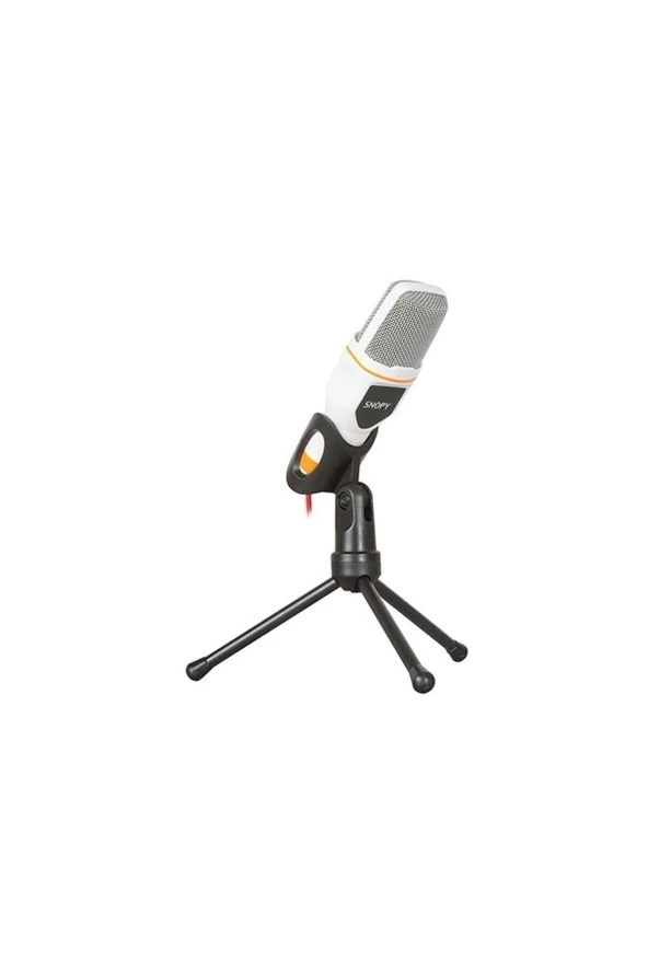 SNOPY SN-340M MİKROFON MASAÜSTÜ 3.5MM 2 METRE KABLO YOUTUBER MASAÜSTÜ MİKROFON BEYAZ - 2