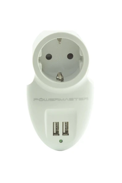 POWERMASTER PM-16895 TEKLİ AKIM KORUMLI PRİZ ÇİFT USBLİ 16A 3500W ÇOCUK KORUMALI PRİZ 16895 - 2