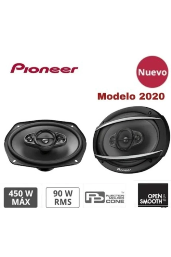 Oto Hoparlör 450 Watt 4 Ohm 3 Yollu 92Db Oval Hoparlör Oval Kayık Oto Hoparlör Pioneer Ts-A 6967S - 2