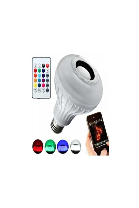 LED MÜZİK AMPUL 12W BLUETOOTH ÖZELLİĞİ VARDIR KUMANDALI LEDLİ MÜZİK AMPUL SUNIKA DL-09