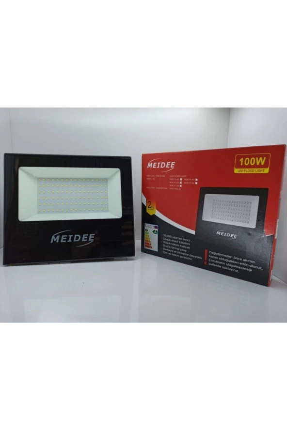 LED PROJEKTÖR 100W 10.000 LÜMEN 6500 KELVİN BEYAZ IŞIK SMD LED FLOOD LIGHT PROJEKTÖR MEIDEE