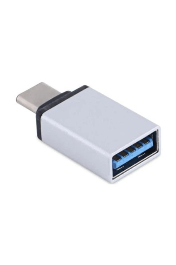 OTG TYPE-C TO USB ÇEVİRİCİ OTG TYPE-C TO USB GRİ METAL KUTULU HADRON HN4457K