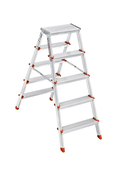 SARAYLI ALÜMİNYUM ÇİFT TARAFLI MERDİVEN (5+5)