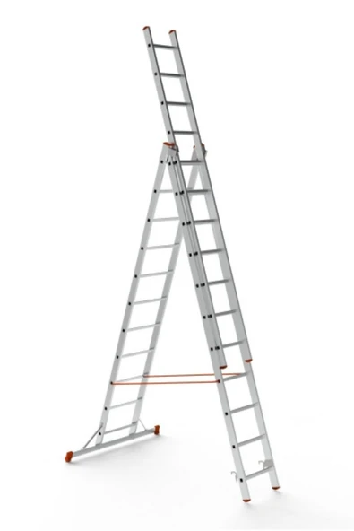 SARAYLI ENDÜSTRİYEL 3 KADEMELİ ALÜMİNYUM MERDİVEN (3X11)