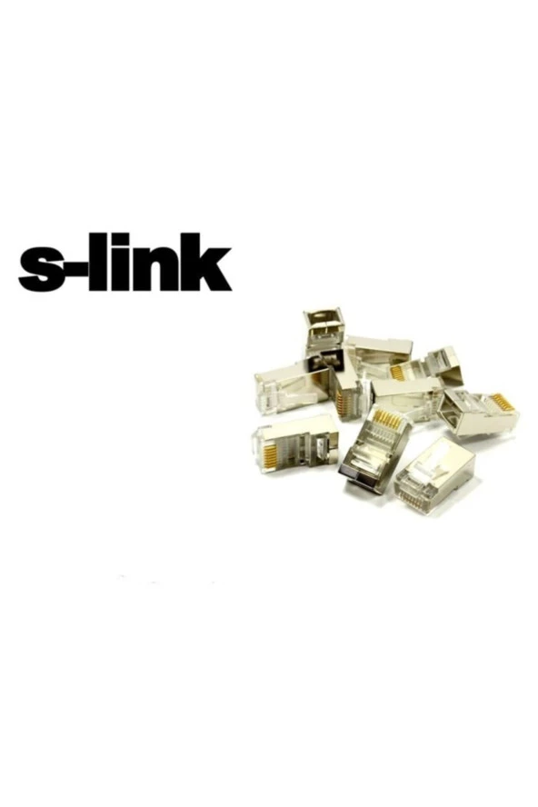 RJ-45 10 ADET METAL FTP JACK RJ-45 CAT5 S-LINK SL-M36 - 2