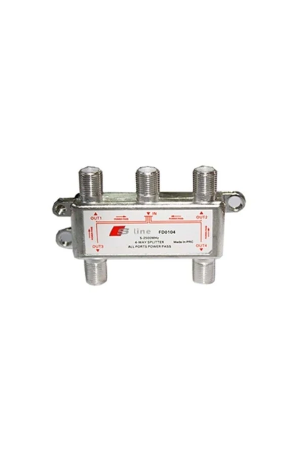 S-LINE FD0104 SPLITTER 1/4 UYDU DAĞITICI-ÇOĞALTICI 5-2500MHZ UYDU DAĞITICI 1/4 SPLITTER