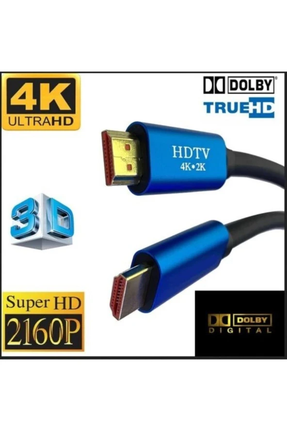 HDMI KABLO 1.5 METRE 4K ULTRA HD 3D 30HZ 2160P 24K ALTIN KAPLAMA HDTV HDMI KABLO EENERGY SE-015M4K