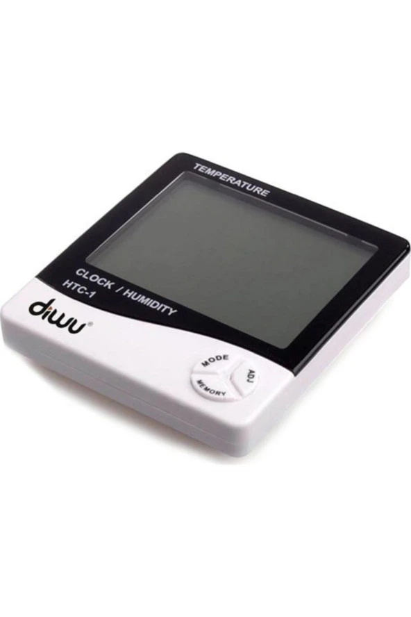 TERMOMETRE VE NEM ÖLÇER LCD EKRAN ISI NEM ÖLÇER TAKVİM VE SAAT GÖSTERGELİ ALARMLI TERMOMETRE HTC-1 - 3