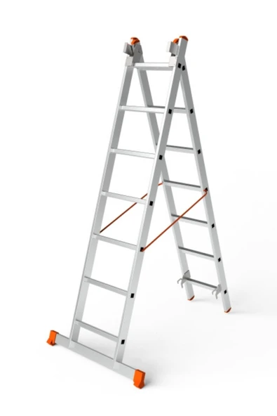 SARAYLI A TİPİ 2 KADEMELİ VE SÜRGÜLÜ ENDÜSTRİYEL MERDİVEN (2X7)