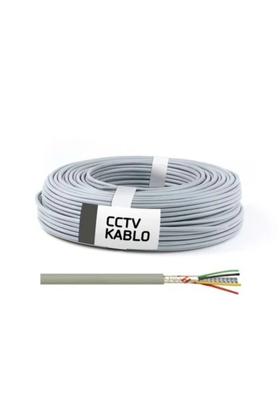 KAMERA KABLOSU 100 METRE 4+1-4x0.22mm CCTV KAMERA KABLOSU - 1