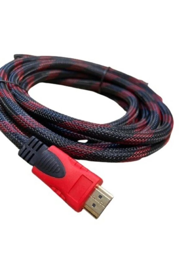 HDMI KABLO 5 METRE 1.4 3D FULL HD 1080P 24K GOLD KAPLAMA İPEK ÖRGÜLÜ HDMI KABLO MTC MT 1103 - 2