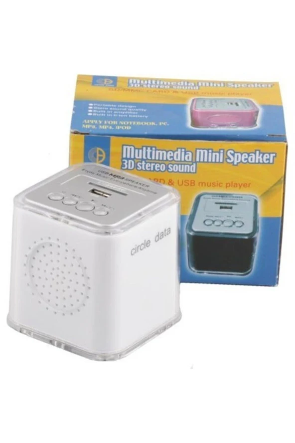 SPEAKER SD/MMC CARD & USB MİNİ ŞARJLI PORTATİF SPEAKER CIRCLE DATA PS620