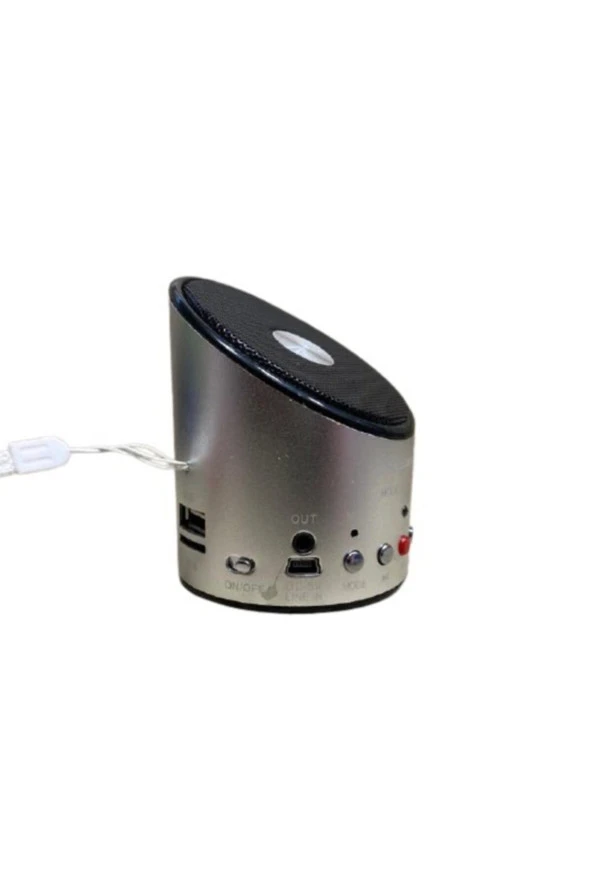 SPEAKER HOPARLÖR MİCRO SD KART GİRİŞLİ MİNİ TAŞINABİLİR SPEAKER ŞARJLI HOPARLÖR GRİ BEWELL BS-08 - 2