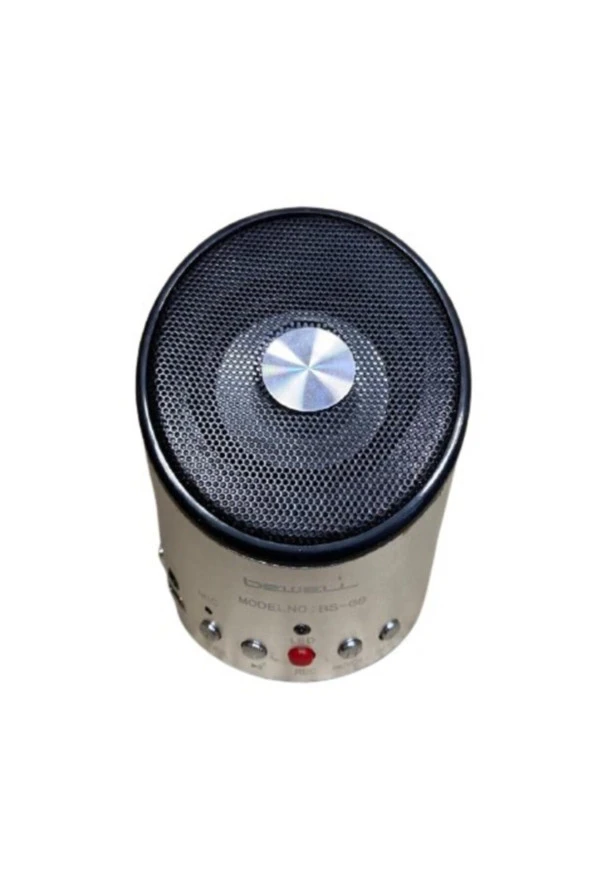SPEAKER HOPARLÖR MİCRO SD KART GİRİŞLİ MİNİ TAŞINABİLİR SPEAKER ŞARJLI HOPARLÖR GRİ BEWELL BS-08 - 4
