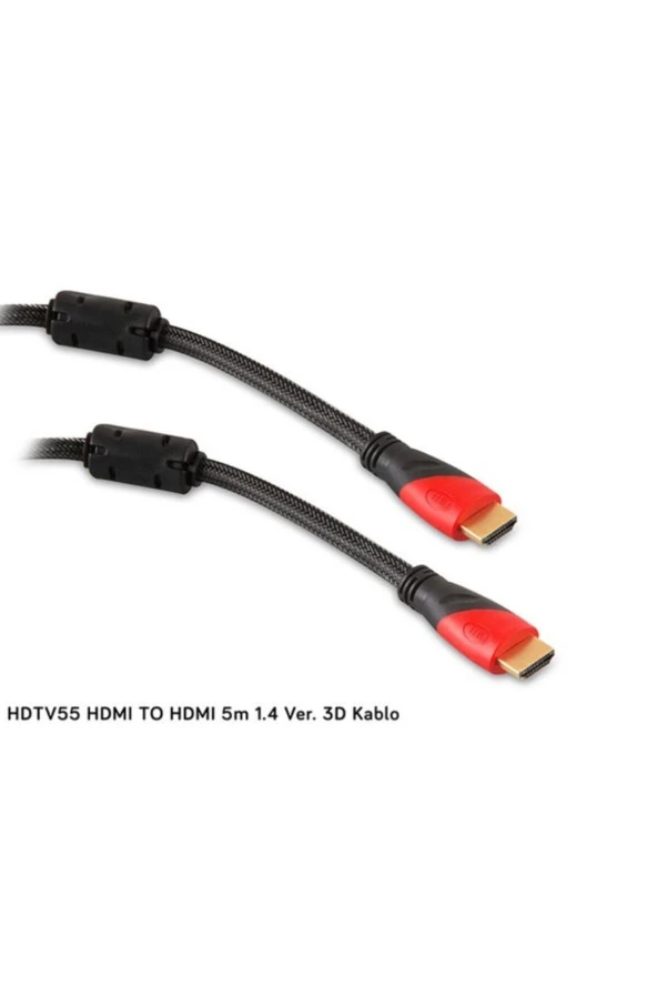 HDMI TO HDMI 5 METRE 1.4VER. 3D SİYAH/KIRMIZI HDMI KABLO EYFEL HDTV55