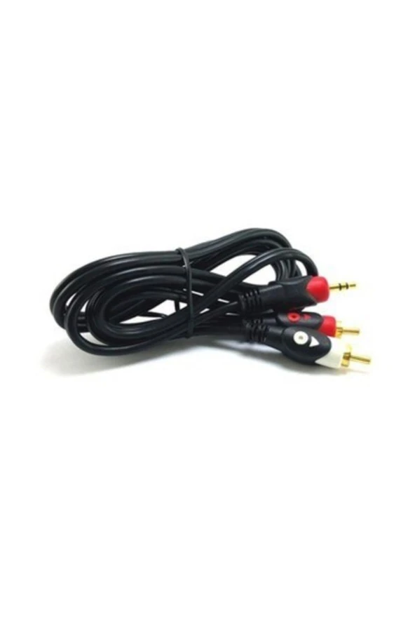 SES KABLOSU 1.5 METRE 2RCA 3.5MM 2 YOLLU GOLD STEREO SES KABLOSU SWAT FKT96 - 2