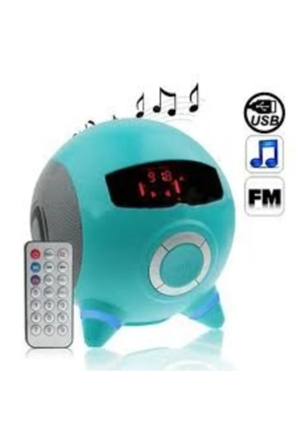 MÜZİK KUTUSU PANDA FM/USB/SD/MP3 RADYO STEREO SPEAKER MÜZİK KUTUSU MAVİ BS-04 - 3