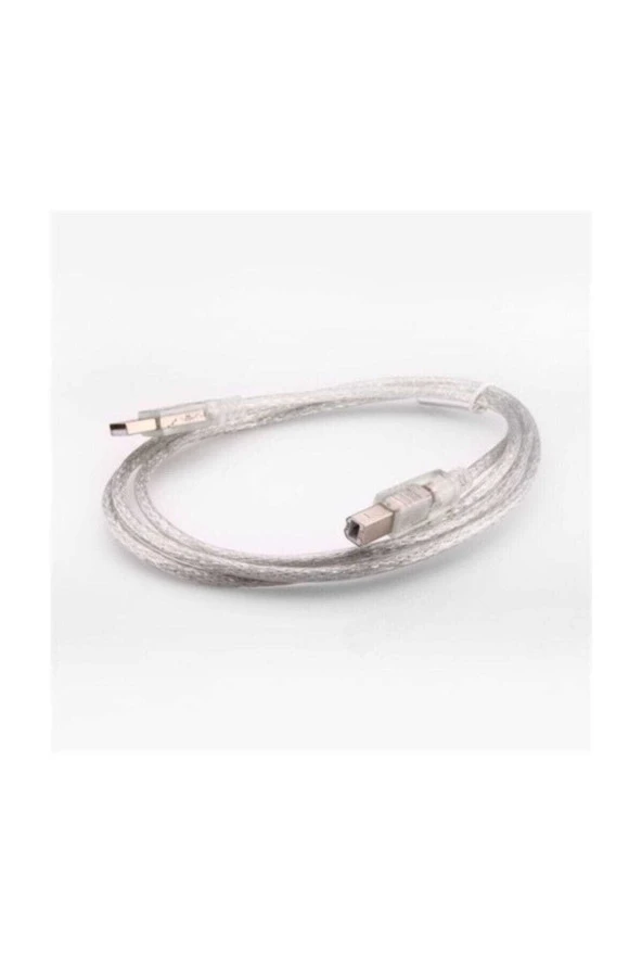 YAZICI KABLOSU 1.5 METRE USB 2.0 TİP A ERKEK/ USB TİP B ERKEK ŞEFFAF YAZICI KABLOSU S-LINK SL-U2015