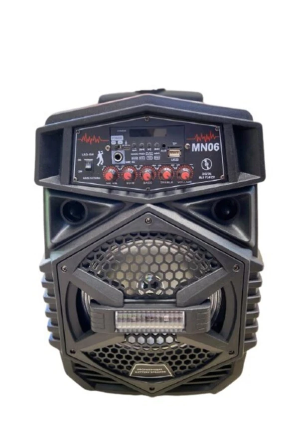 Taşınabilir Toplantı / Öğretmen Multimedya Anfili Ses Sistemi Kablosuz Mikrofonlu 8" 200W MN06 - 4