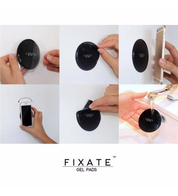 TELEFON TUTUCU PED HER YERE YAPIŞAN ARAÇ-EV İÇİ YAKIPŞKAN SABİTLEME JEL PEDİ FIXATE GEL PADS - Resim 2
