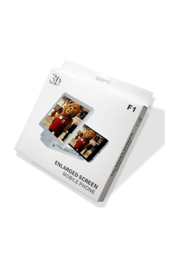 TELEFON EKRAN BÜYÜTECİ 3D TÜM MODELLERE UYUMLU TELEFON BÜYÜTÜCÜ F1 - 2