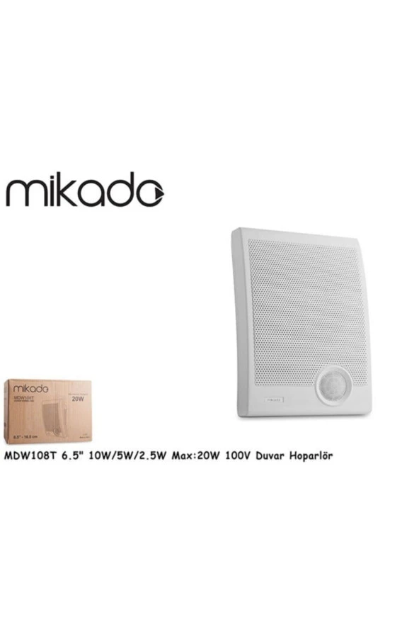 DUVAR HOPARLÖR 6.5" 10W/5W/2.5W MAX:20W 100V DUVAR HOPARLÖRÜ MİKADO MDW108T - 3