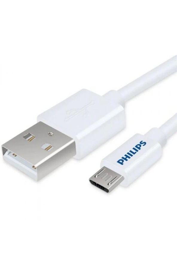 PHILIPS SWR2101/93 ŞARJ KABLOSU MİCRO B 2.4A 1 METRE USB CHARGER VE SYNC KABLO BEYAZ