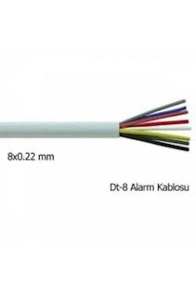 ALARM KABLOSU 1000V DT8 DİAFON 8x0.22 100 METRE DİAFON ALARM KABLOSU - 2