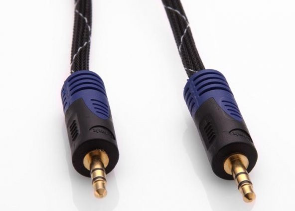 STEREO KABLO KORUMALI KILIFLI 3.5MM ERKEK/ERKEK 1.5M- (GOLD) S-Link SLX-960 - 2