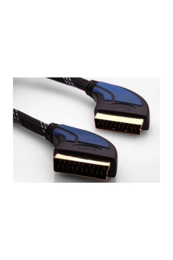 SCART TO SCART KABLO ERKEK-ERKEK KABLO 10 METRE GOLD KILIFLI ALTIN UÇLU SCART KABLO S-LINK SLX-938