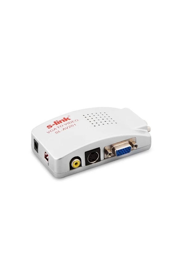 Çevirici Vga To Video Çevirici BNC/S-VİDEO Bilgisayardan Televizyona Dönüştürücü S-Link Sl-Av201 - 4