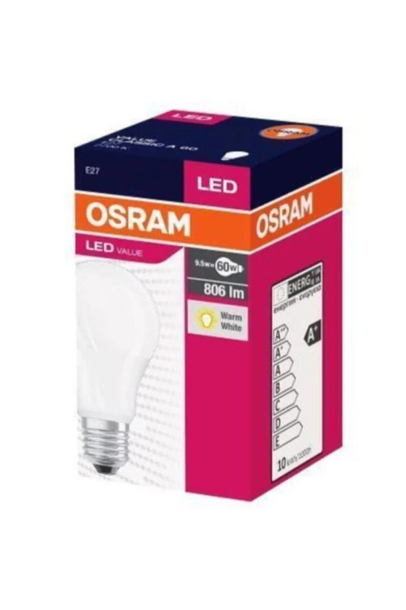 Osram 8,5W (60W) E-27 Duy 6500K Beyaz Işık LED Ampul