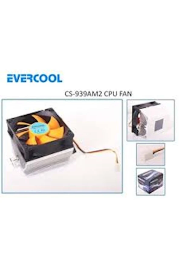 KASA FANI 3 PİN 120mm KIRMIZI CPU FAN EVERCOOL CS-939AM2