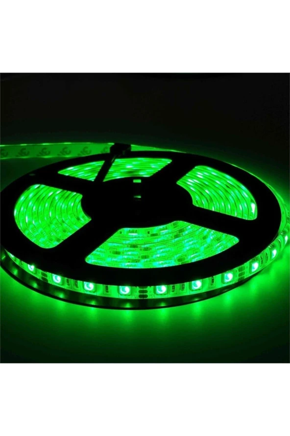 5630 Şerit Led 8 Çipli Silikonsuz Yeşil 5 Metre