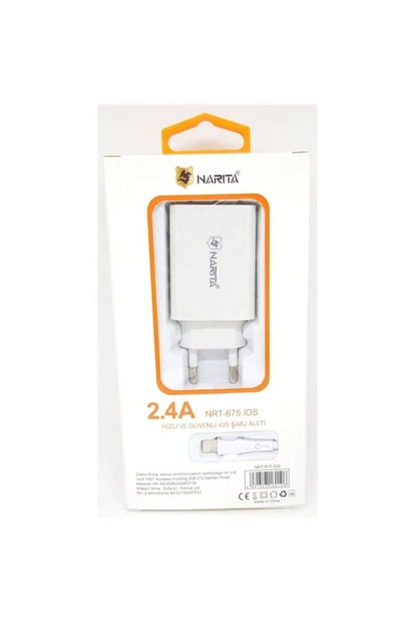 CEP TELEFONU HIZLI ŞARJ ALETİ ŞARJ SETİ 5V 1.5A İPHONE 5G/5GS/6G/6GS NARİTA NRT-675