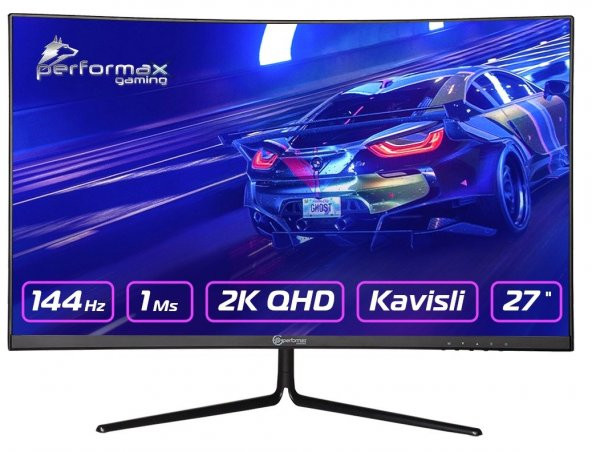 PERFORMAX GAMING 27 PERQHD27-C 144HZ 1MS QHD 2K (HDMI+DP) ADAPTIVE SYNC CURVED GAMING MONİTOR - 1
