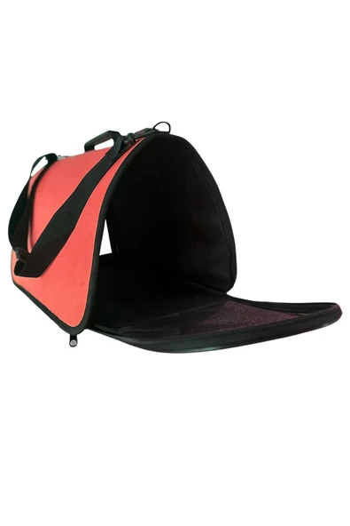 Kırmızı Kedi Taşıma Çantası - Resim 3