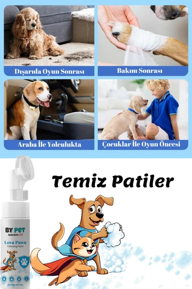 Kedi ve Köpek El Ayak Pati Bakım ve Temizleme Köpüğü (Kuru Şampuan 150 Ml) - Resim 5