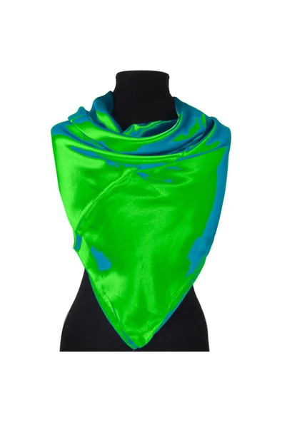 DesingONB  Saten Şal Kırmızı Yeşil Tek Renk  S ürün görseli